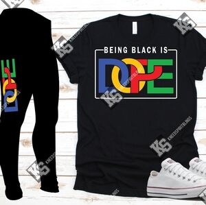 Being Black is Dope Tee and Legging‎ Set